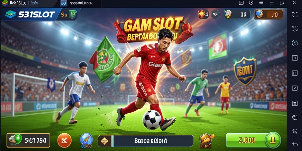 Tampilan utama 531SLOT dengan grafis permainan sepakbola yang menarik.