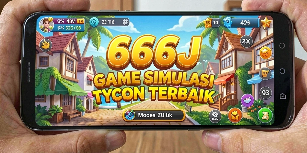 Gameplay seru dalam 666J dengan strategi bisnis yang menantang.