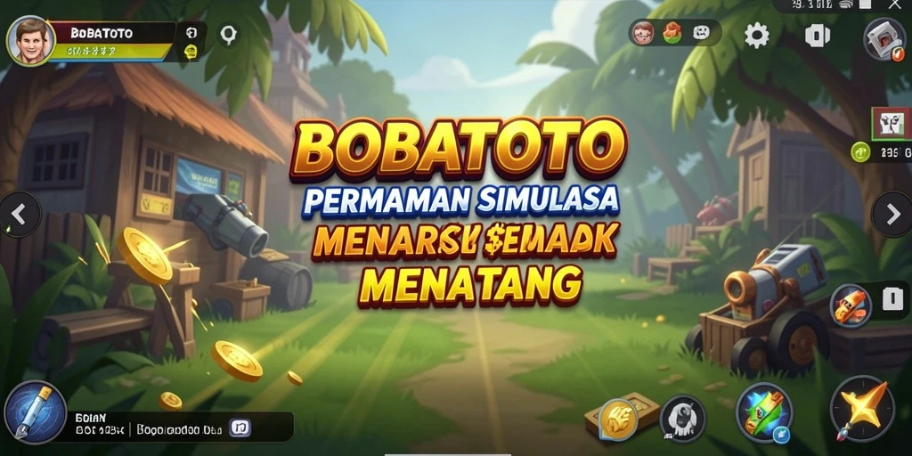 Screenshot gameplay BOBATOTO menampilkan berbagai tantangan simulasi.
