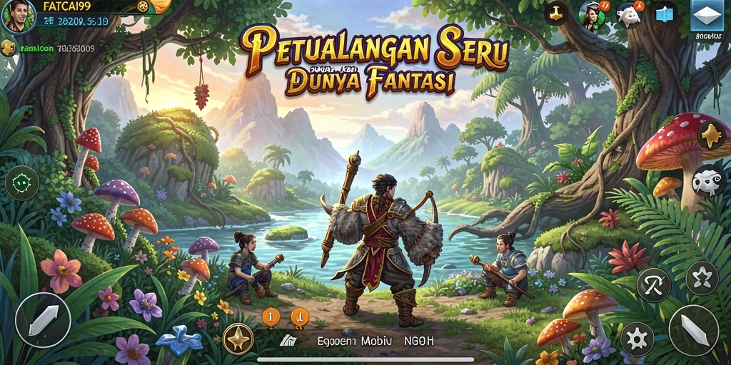 Tampilan gameplay RPG FATCAI99 yang memukau dan penuh aksi.