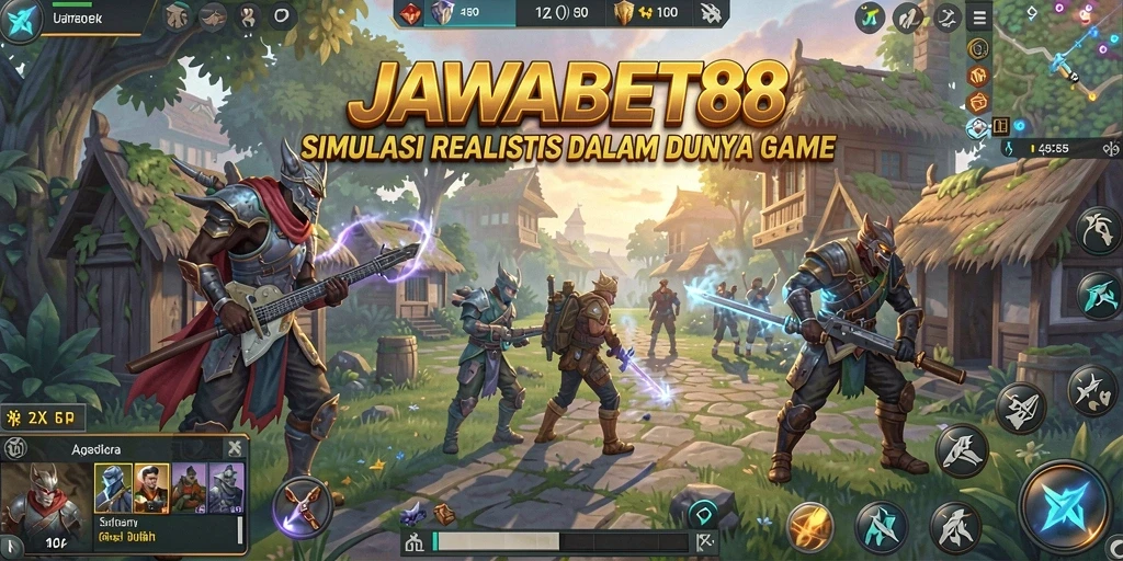 Screenshot menunjukkan gameplay seru dalam JAWABET88 dengan elemen simulasi yang menarik.