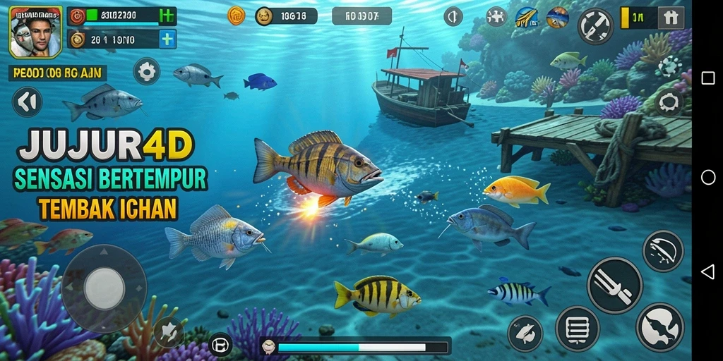 Tangkapan ikan besar dalam permainan JUJUR4D yang seru.