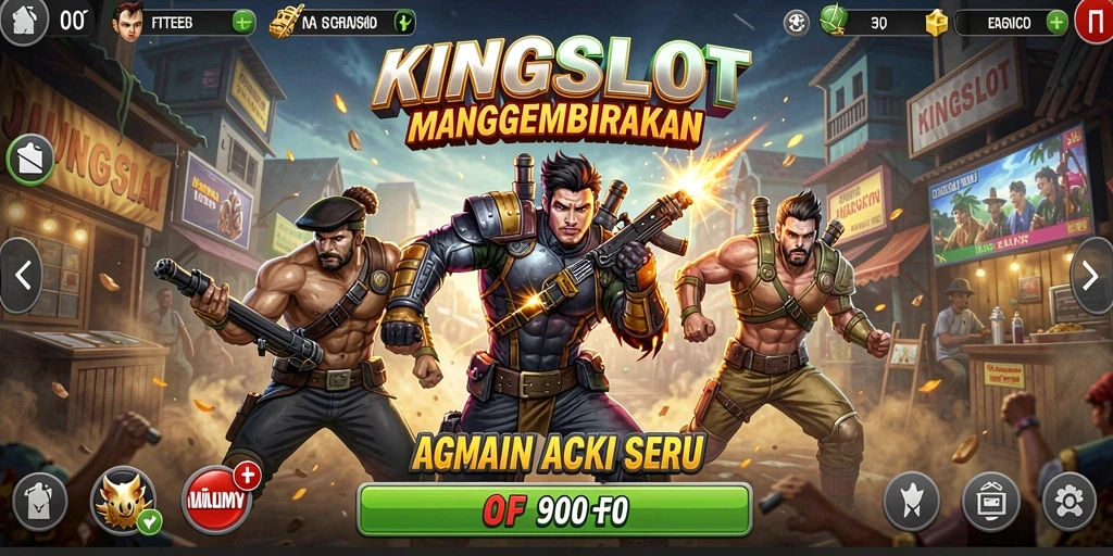 Tampilan aksi seru dalam <strong>KINGSLOT</strong> yang memukau.