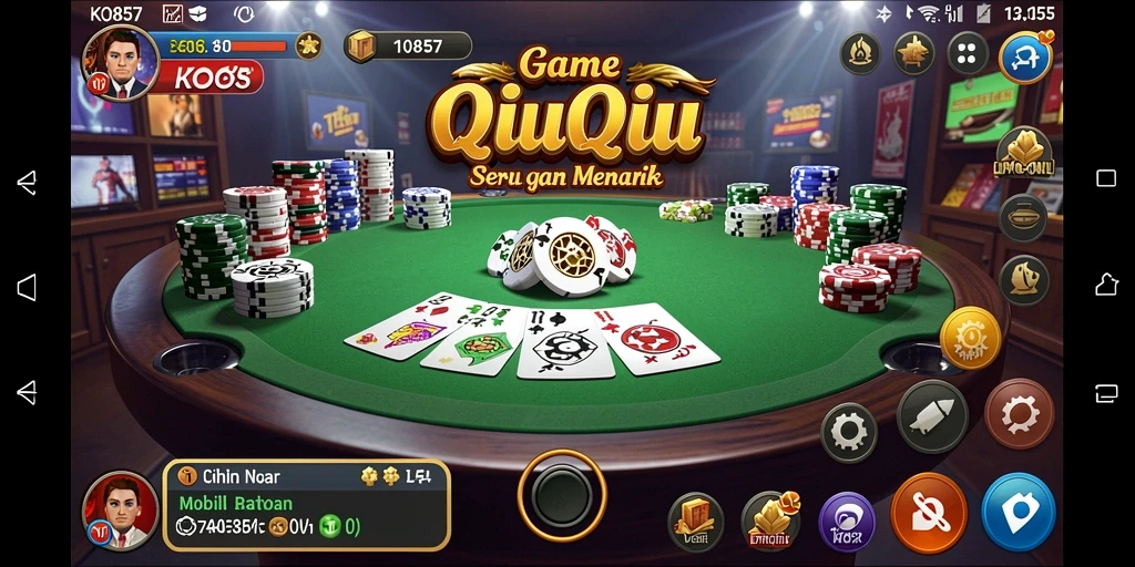Tampilan menarik dari gameplay QiuQiu di KO857.