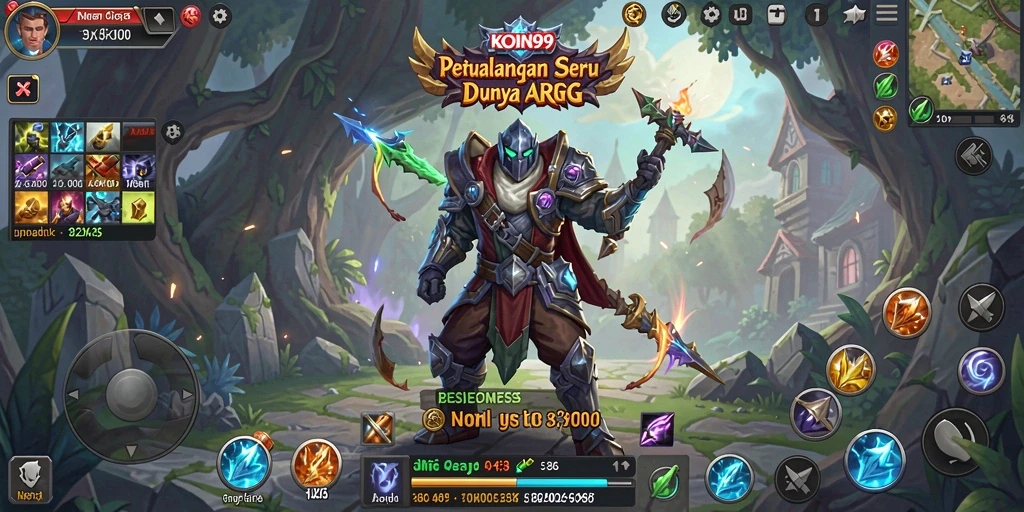 Tampilan gameplay mendebarkan di dunia fantasi KOIN99.