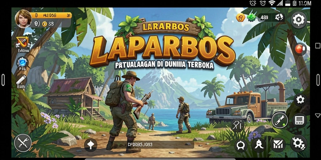 Tangkapan layar gameplay <strong>LAPARBOS</strong> menampilkan dunia terbuka yang menakjubkan.