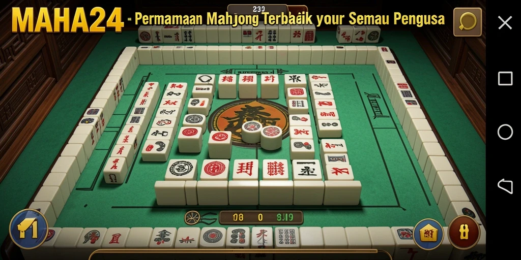 Tangkapan layar gameplay MAHA24 menampilkan papan Mahjong yang menarik.