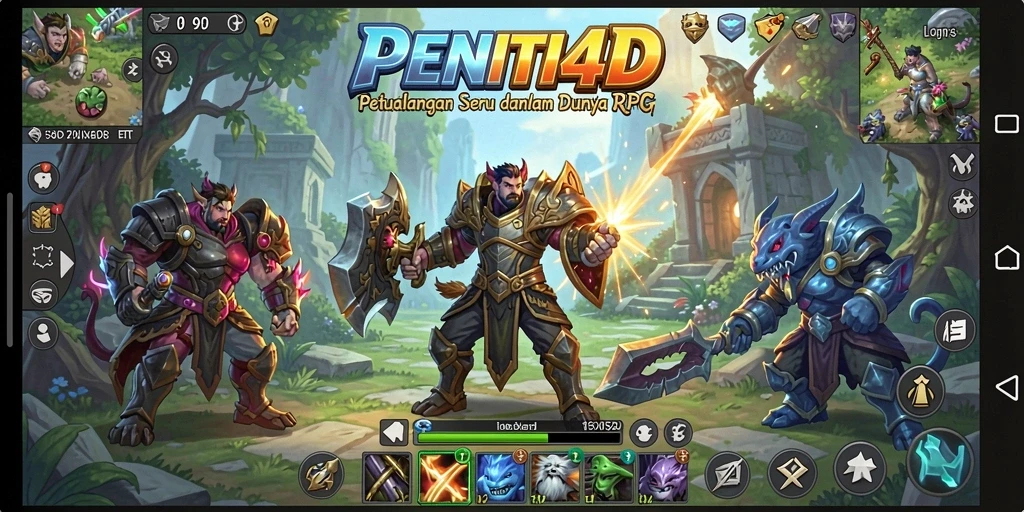 Tampilan menarik dari gameplay RPG di PENITI4D.