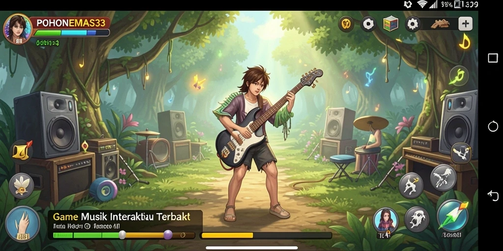 Tampilan gameplay seru dari POHONEMAS33 yang penuh warna.