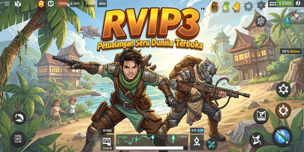 Screenshot menampilkan gameplay RVIP3 dalam dunia terbuka yang menakjubkan.