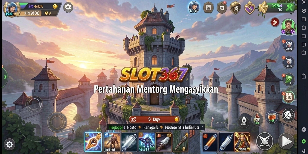 Menampilkan aksi seru dalam permainan Tower Defense SLOT367.