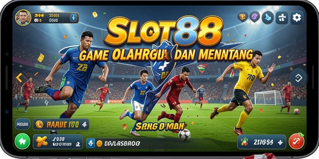 Tampilan gameplay SLOT88 yang penuh aksi dan tantangan olahraga.