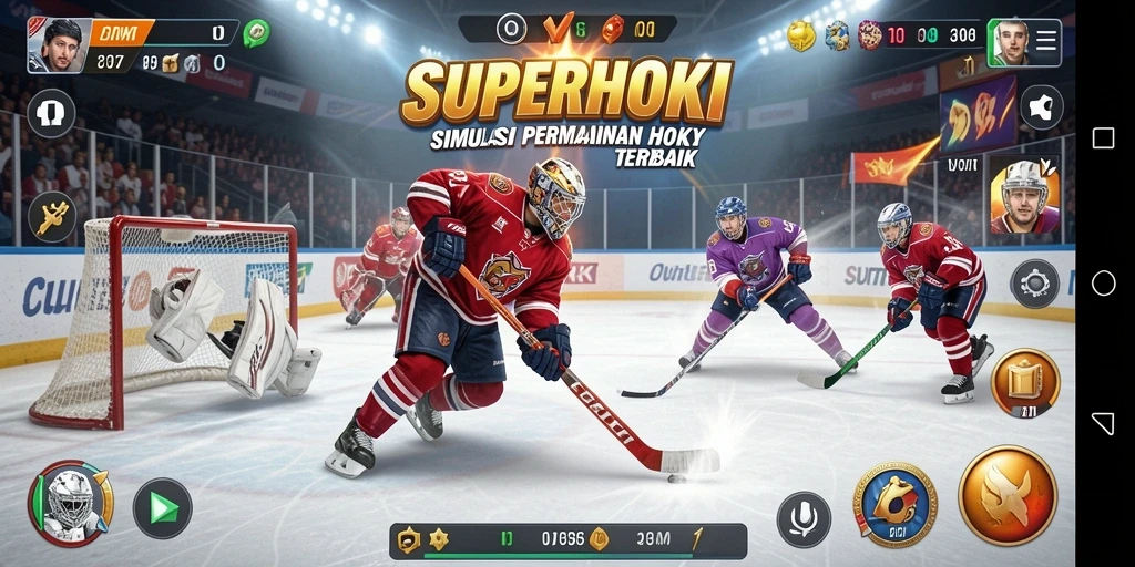 Tangkapan layar dari gameplay <strong>SUPERHOKI</strong> yang mendebarkan dan kompetitif.