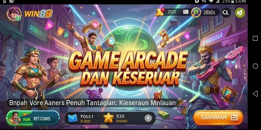Screenshot WIN88 menampilkan gameplay seru dan tantangan dalam game Arcade.