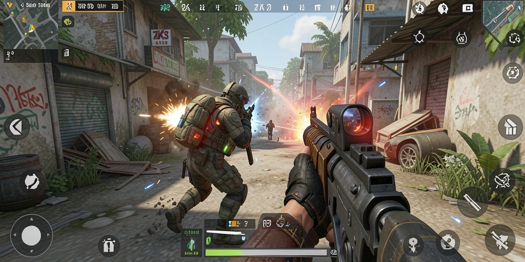 Tampilan gameplay seru ZK3 dengan aksi menegangkan di dalamnya.